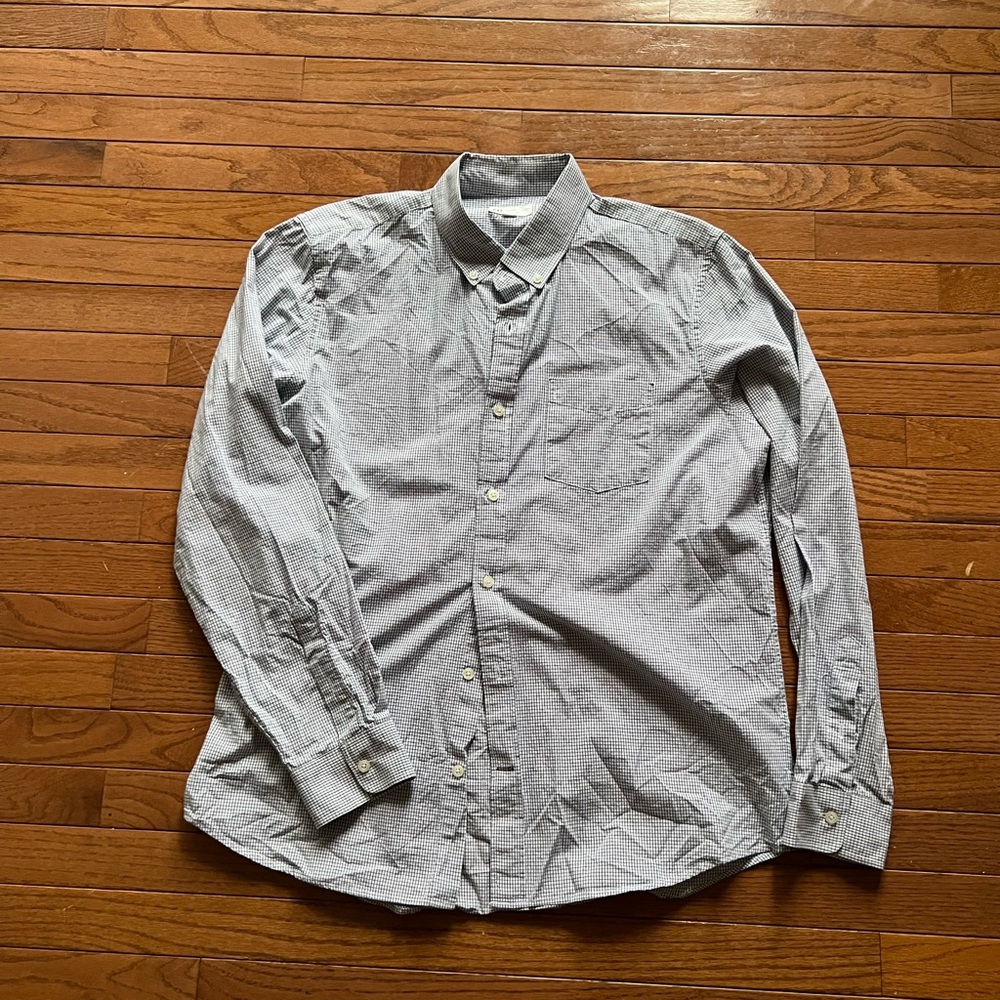 Gap Grid Patterned Button Down - image 1